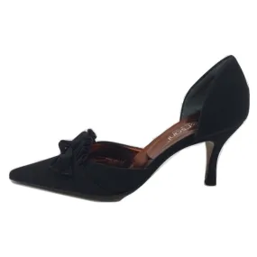 1385 Crepe Nero Black Fabric Versani Pumps