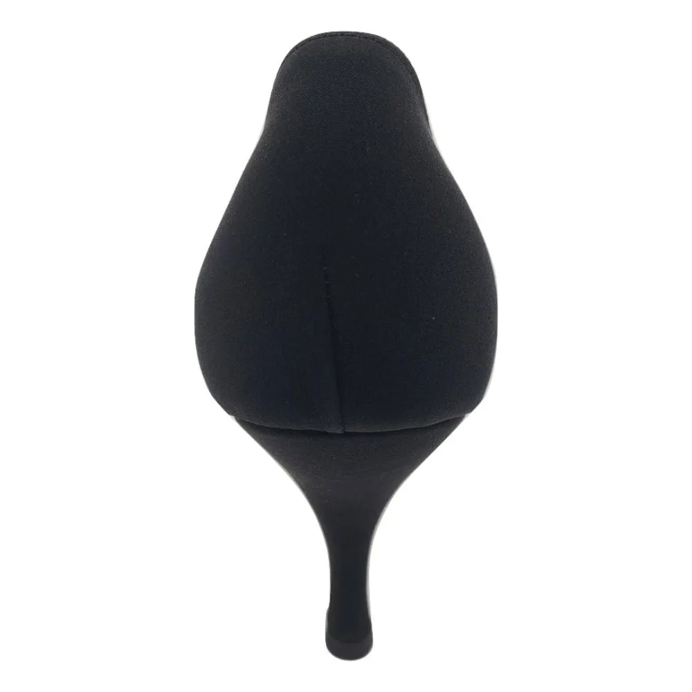 1385 Crepe Nero Black Fabric Versani Pumps