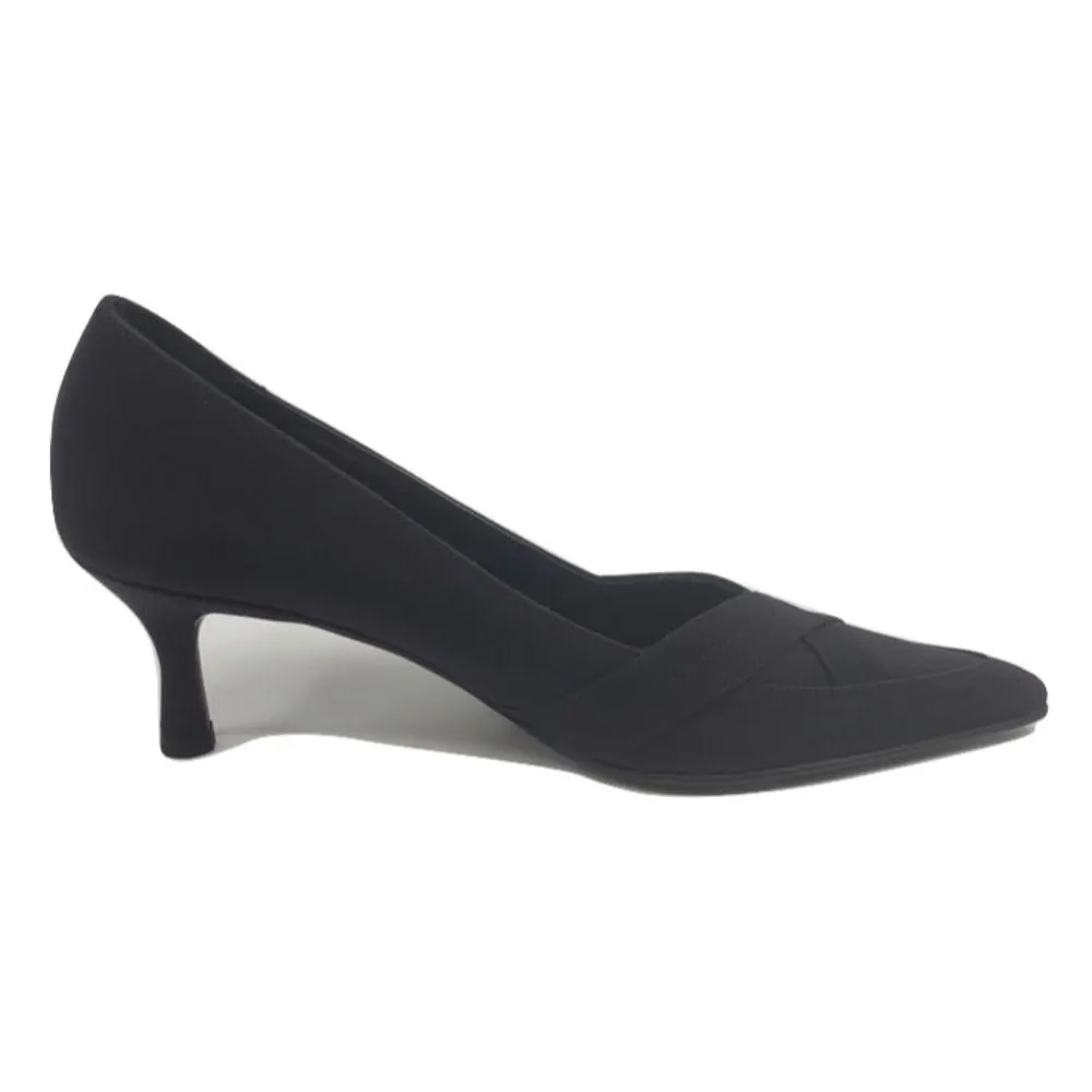 792 Crepe Nero Black Fabric Versani Pumps