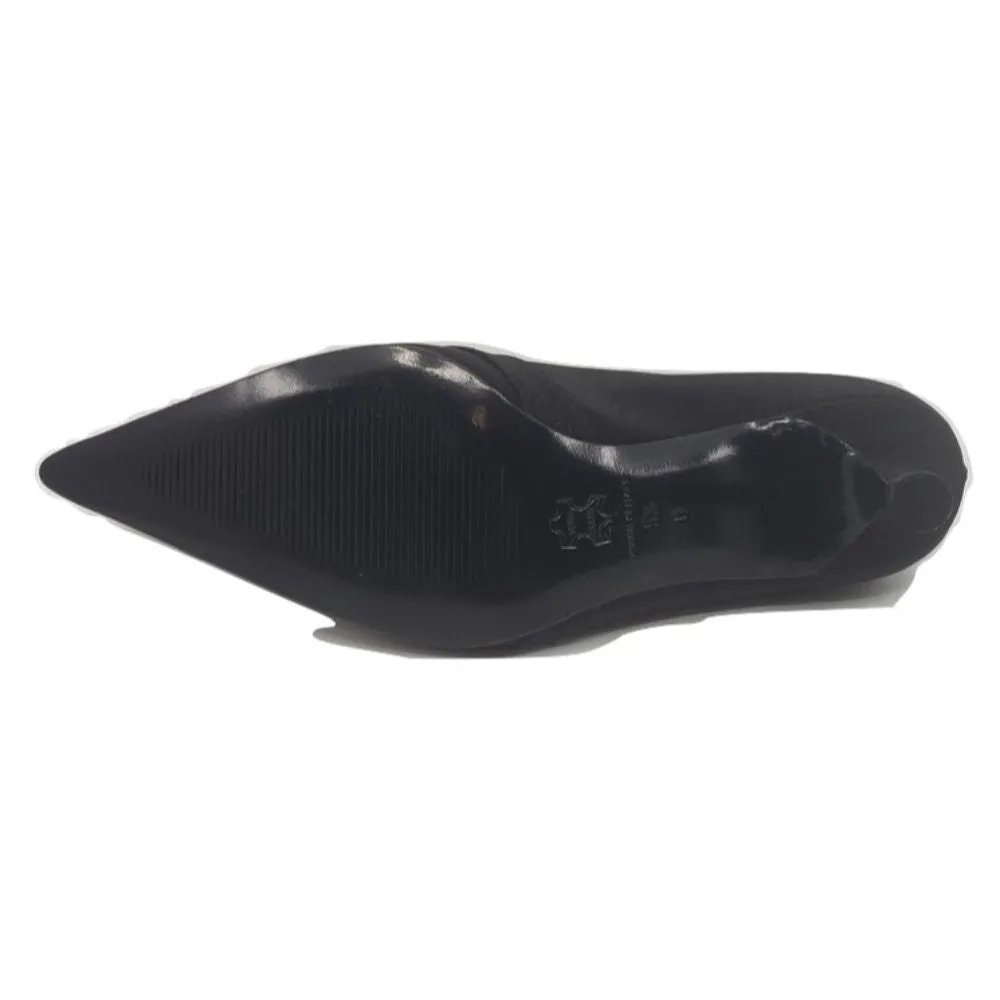 792 Crepe Nero Black Fabric Versani Pumps