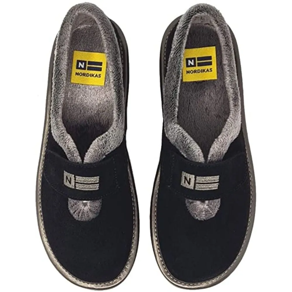 Afelpado Black 6348-80 Nordikas Comfy Slide Slippers