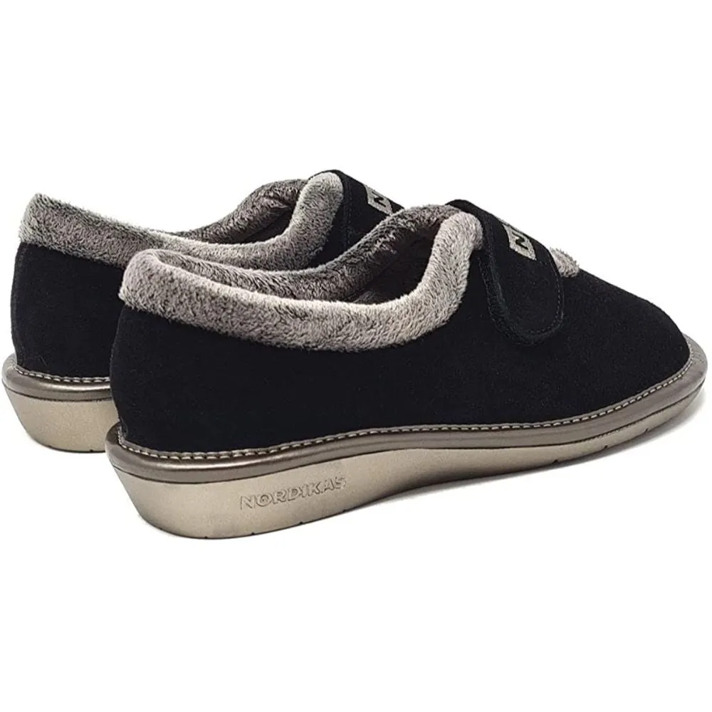 Afelpado Black 6348-80 Nordikas Comfy Slide Slippers