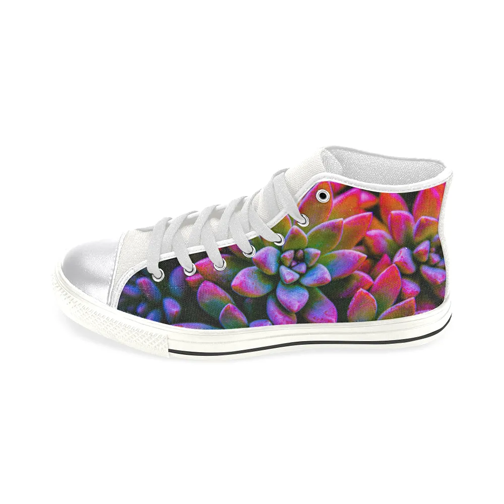 Art Succulents High Top Women's Shoes up to size 12