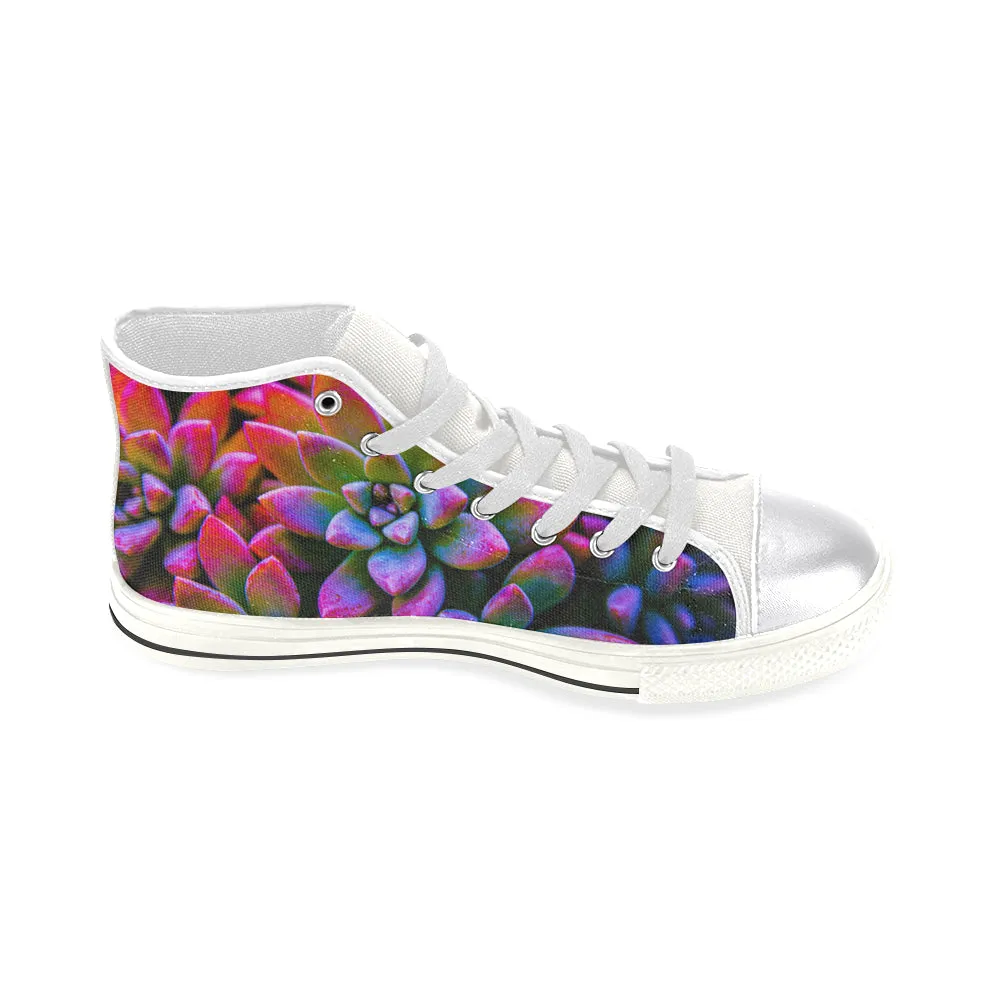 Art Succulents High Top Women's Shoes up to size 12