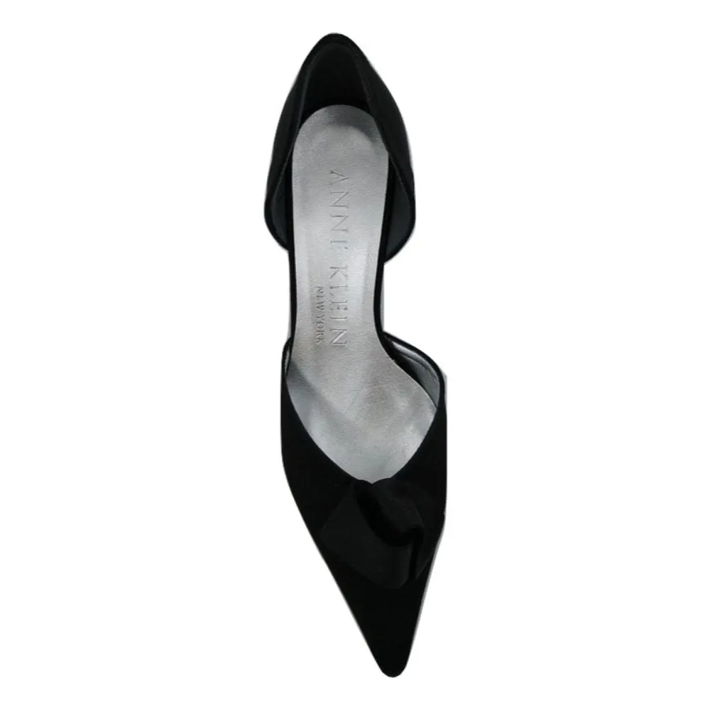 Baird Black Satin Anne Klein d'Orsay Pumps