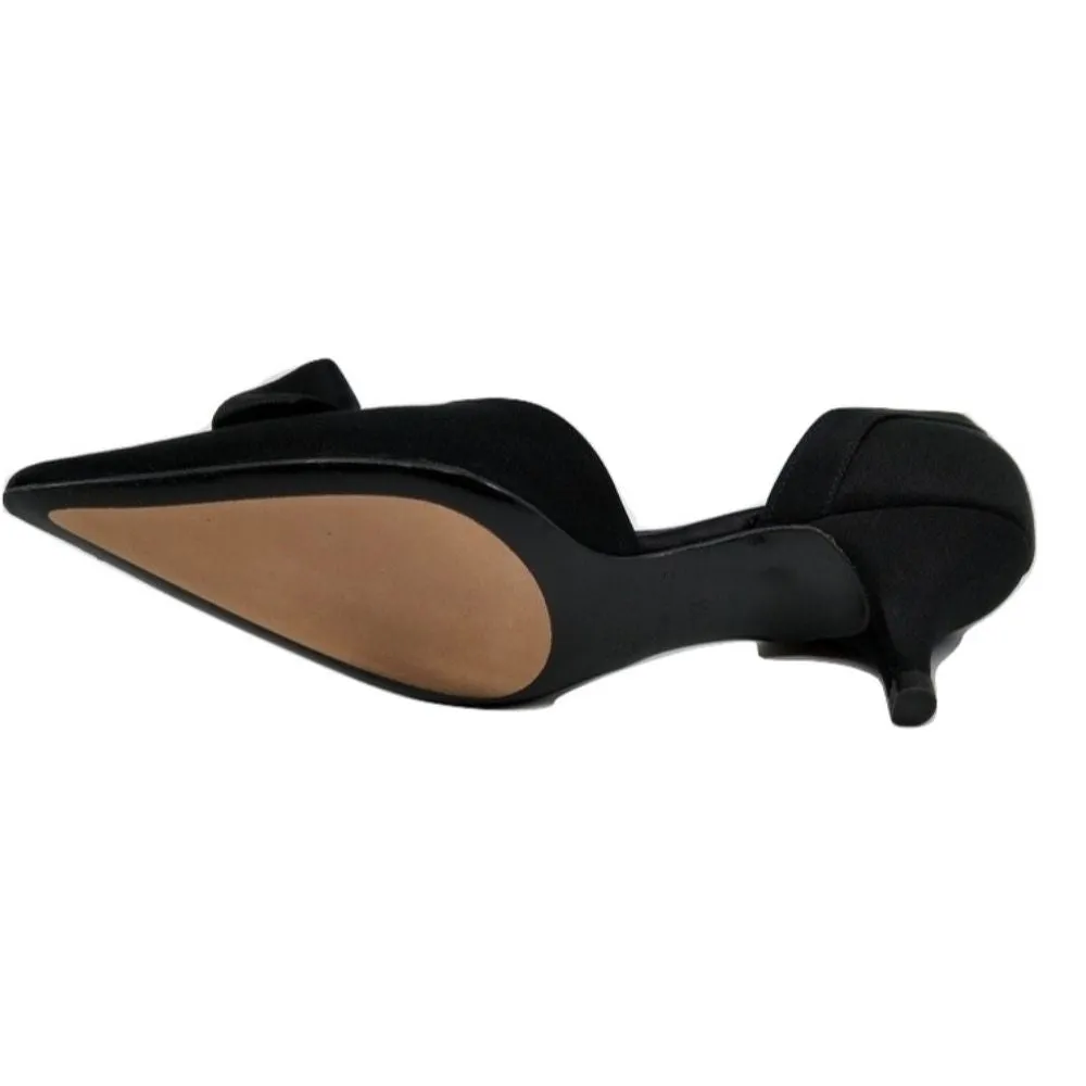 Baird Black Satin Anne Klein d'Orsay Pumps