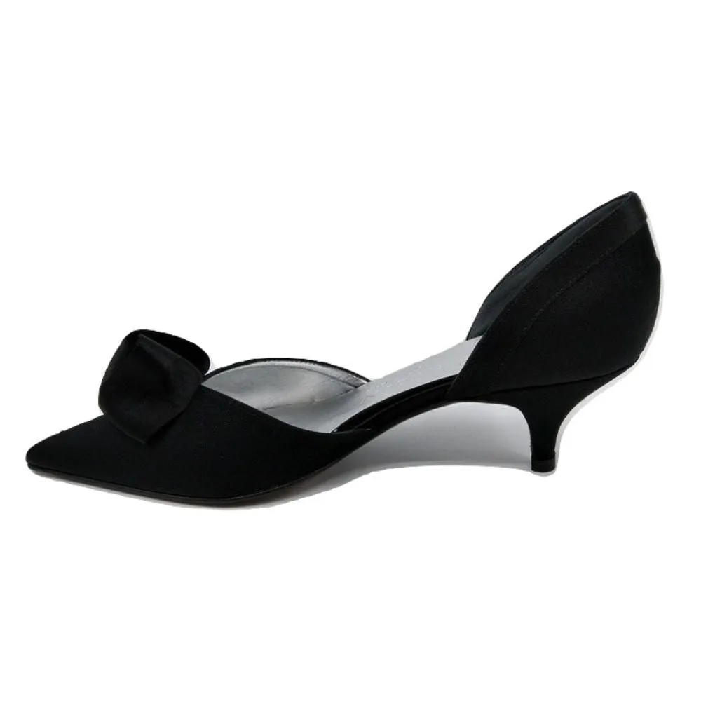 Baird Black Satin Anne Klein d'Orsay Pumps