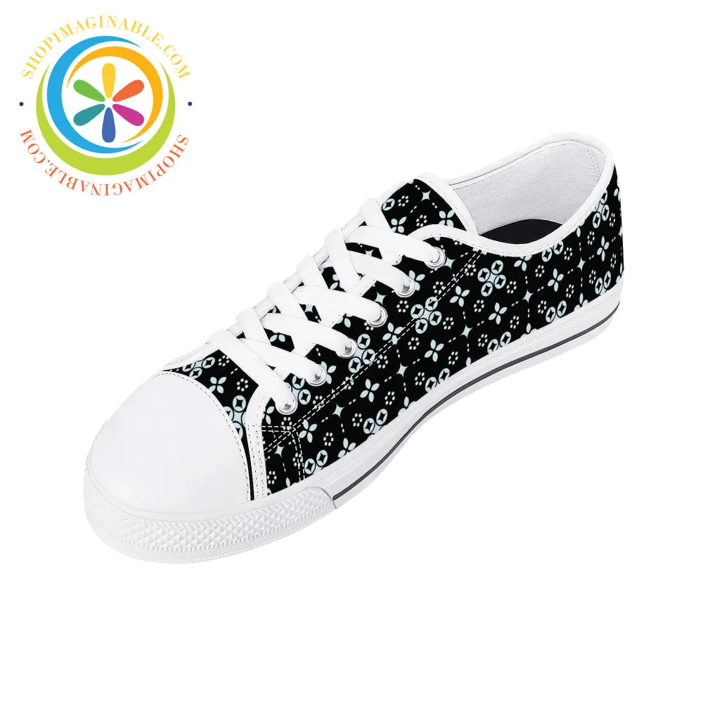 Black Batik Ladies Low Top Canvas Shoes