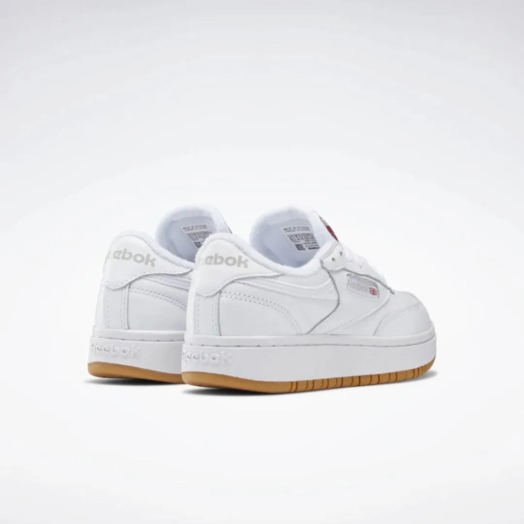 Club C Double Shoes (White   Reebok Rubber Gum-07   White)