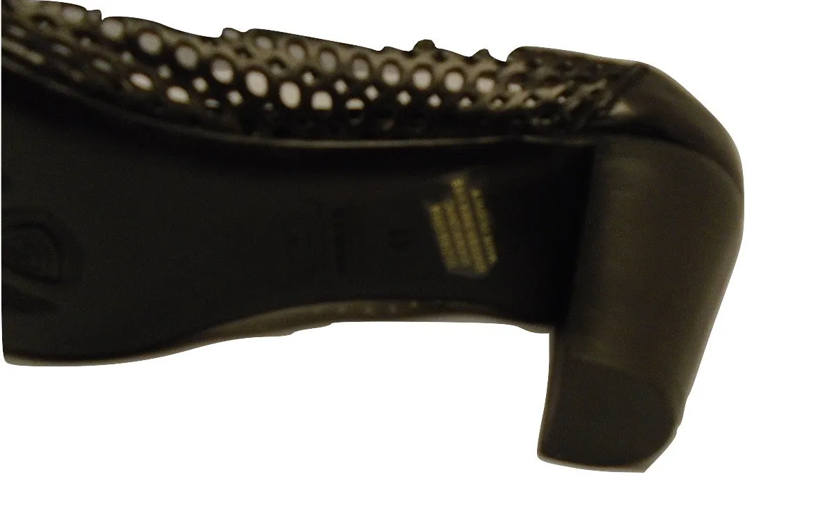 D104002 Black Leather AGL Pumps