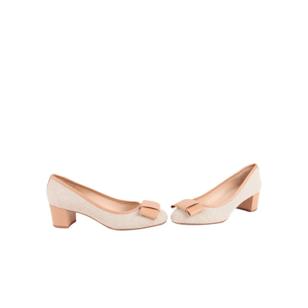 Debra Natural Linen Jon Josef Pump