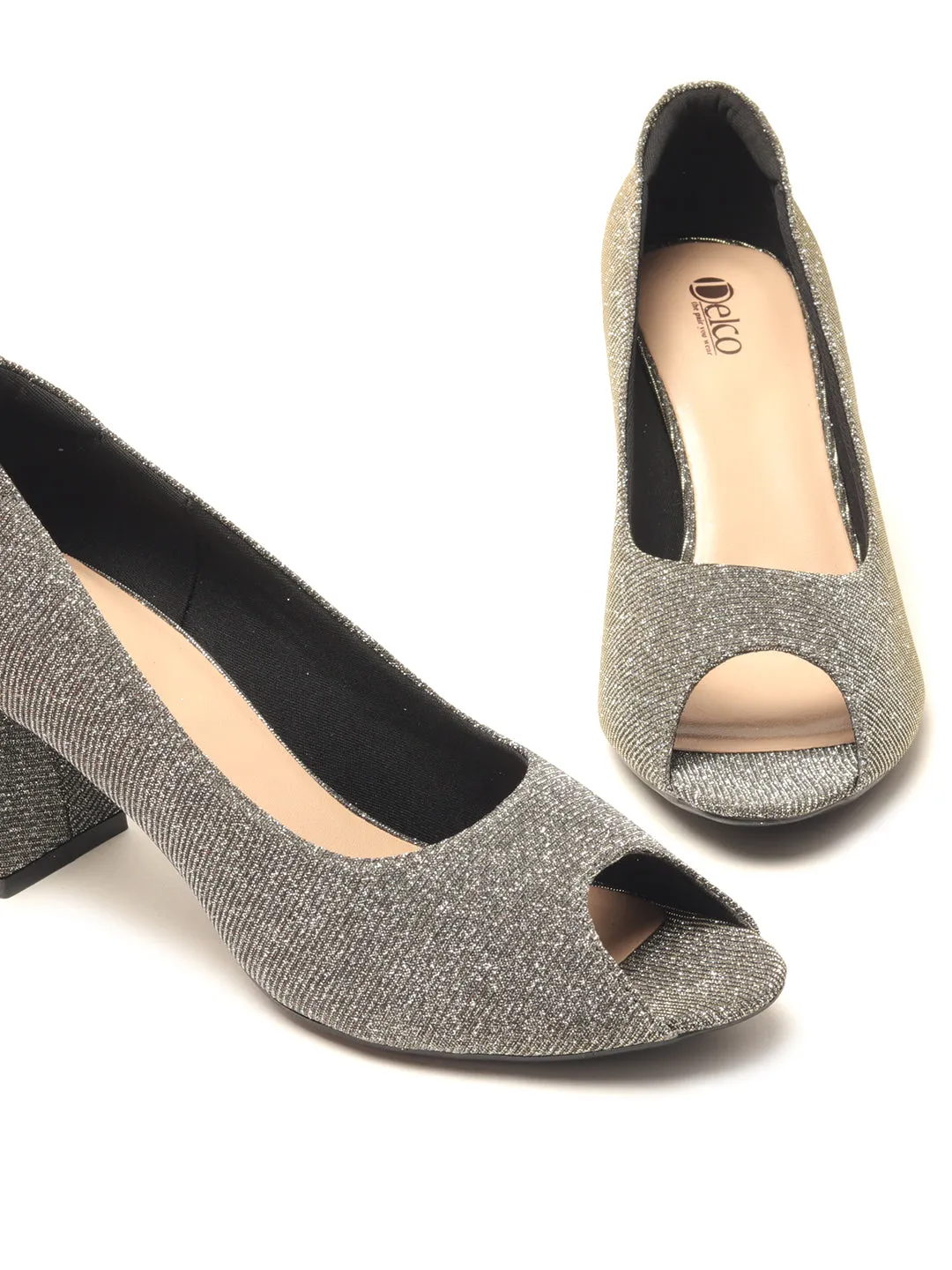 Delco Block heel Evening wear Belly