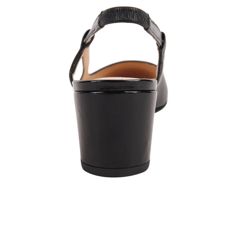 Deluna Black Jon Josef Slingback Pump