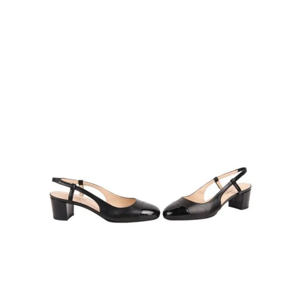 Deluna Black Jon Josef Slingback Pump