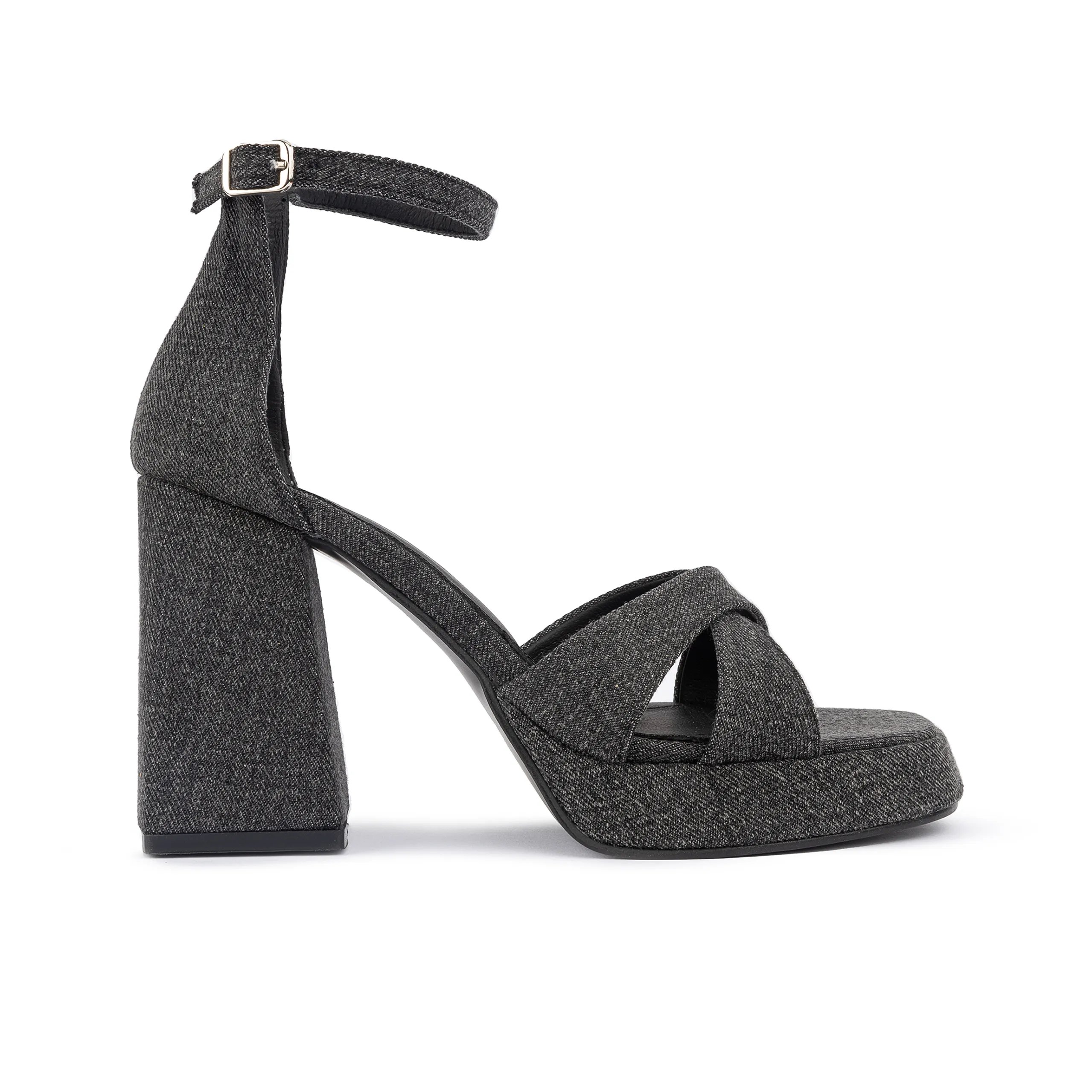 Disco Platform Denim Heels