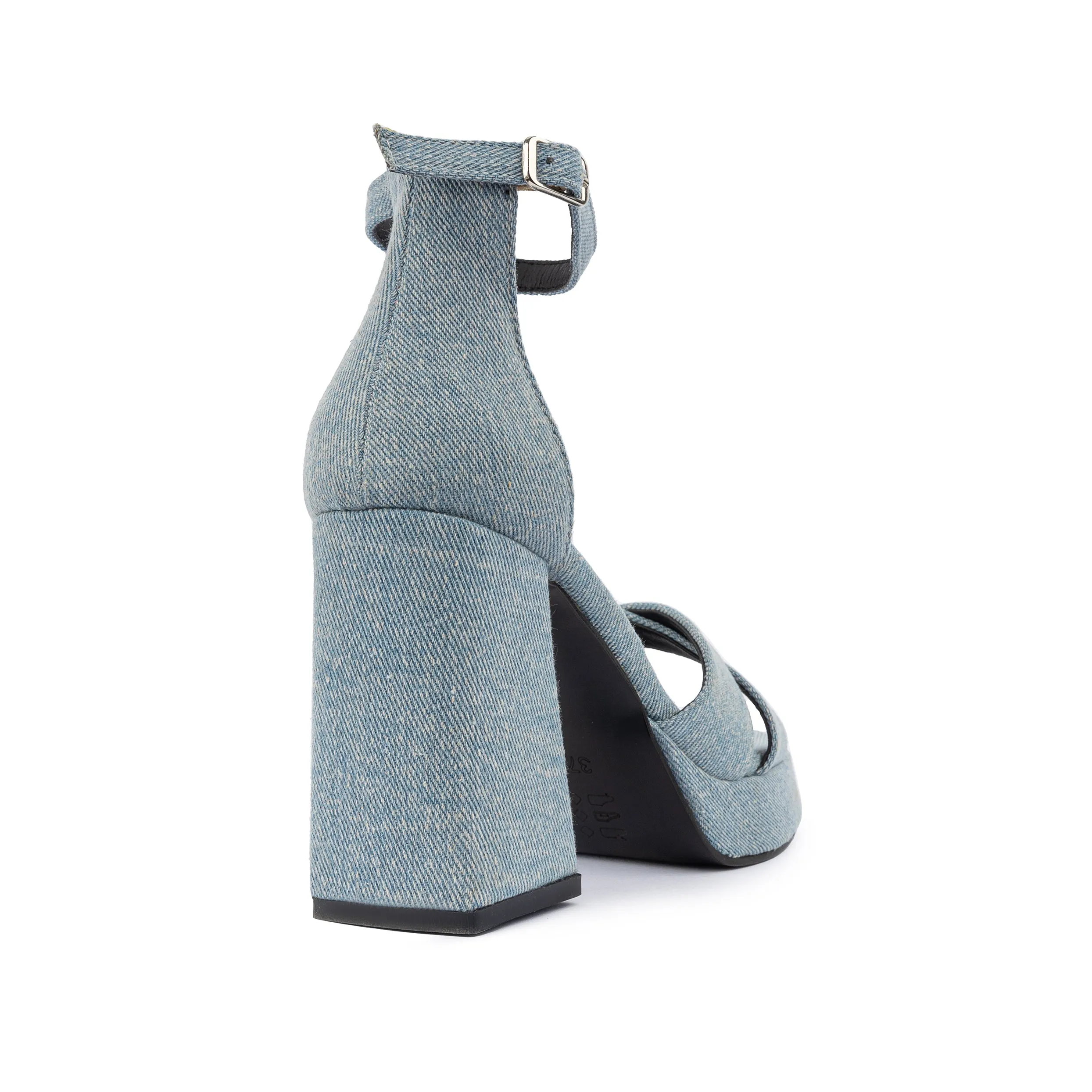 Disco Platform Denim Heels