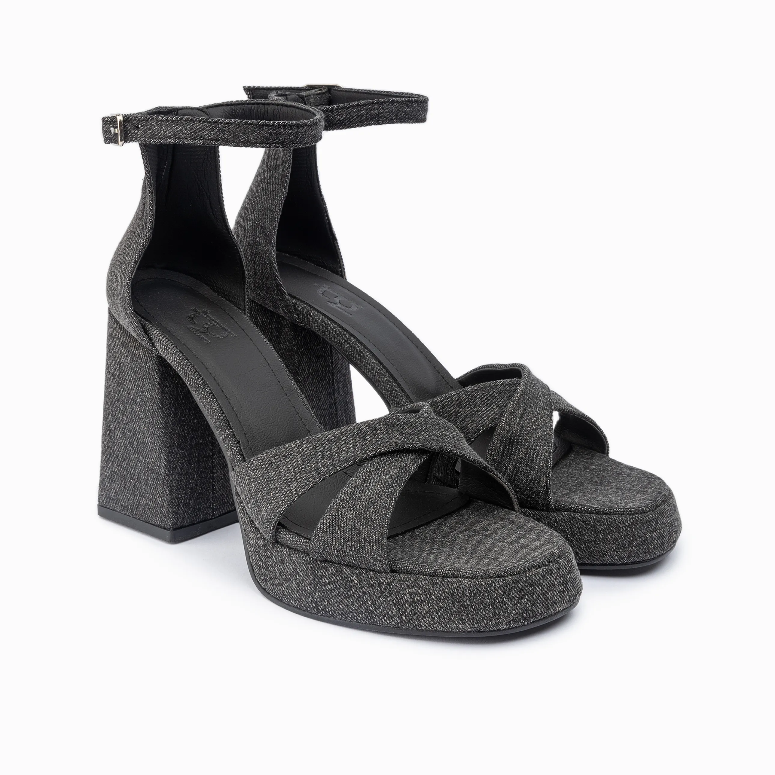 Disco Platform Denim Heels