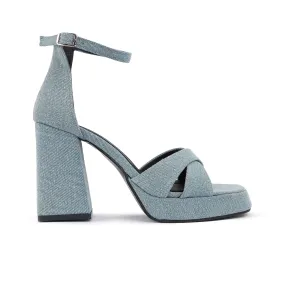 Disco Platform Denim Heels
