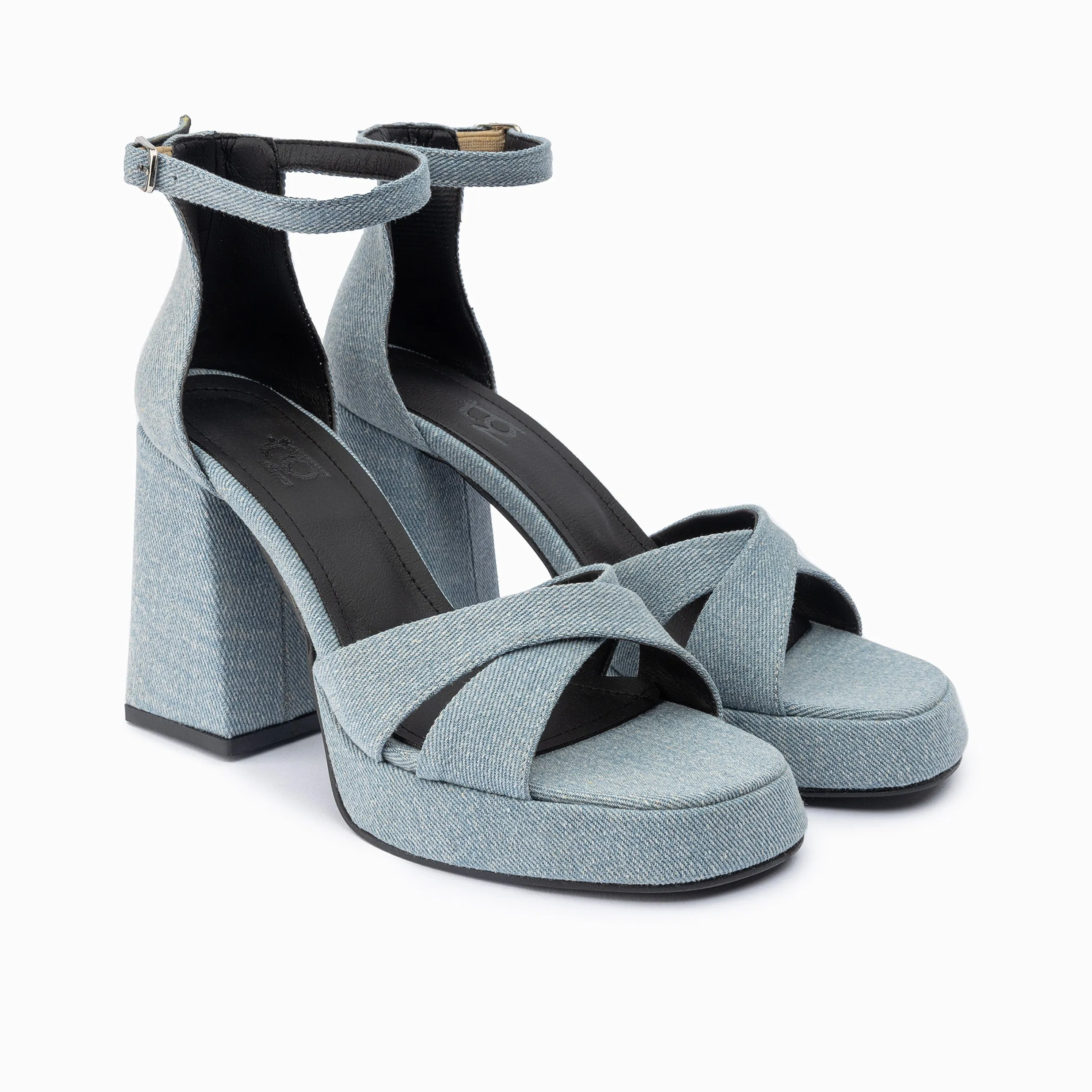 Disco Platform Denim Heels