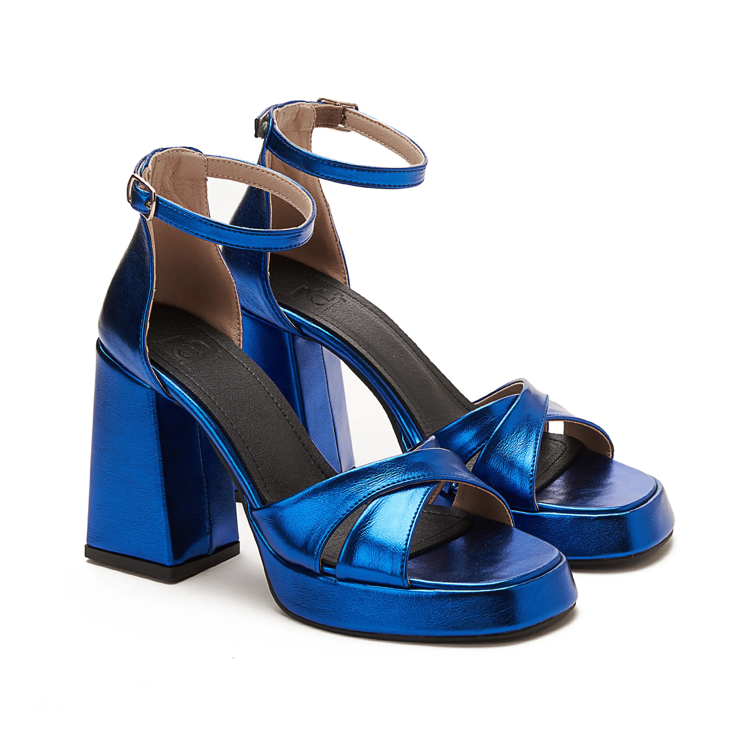 Disco Platform Metallic Heels