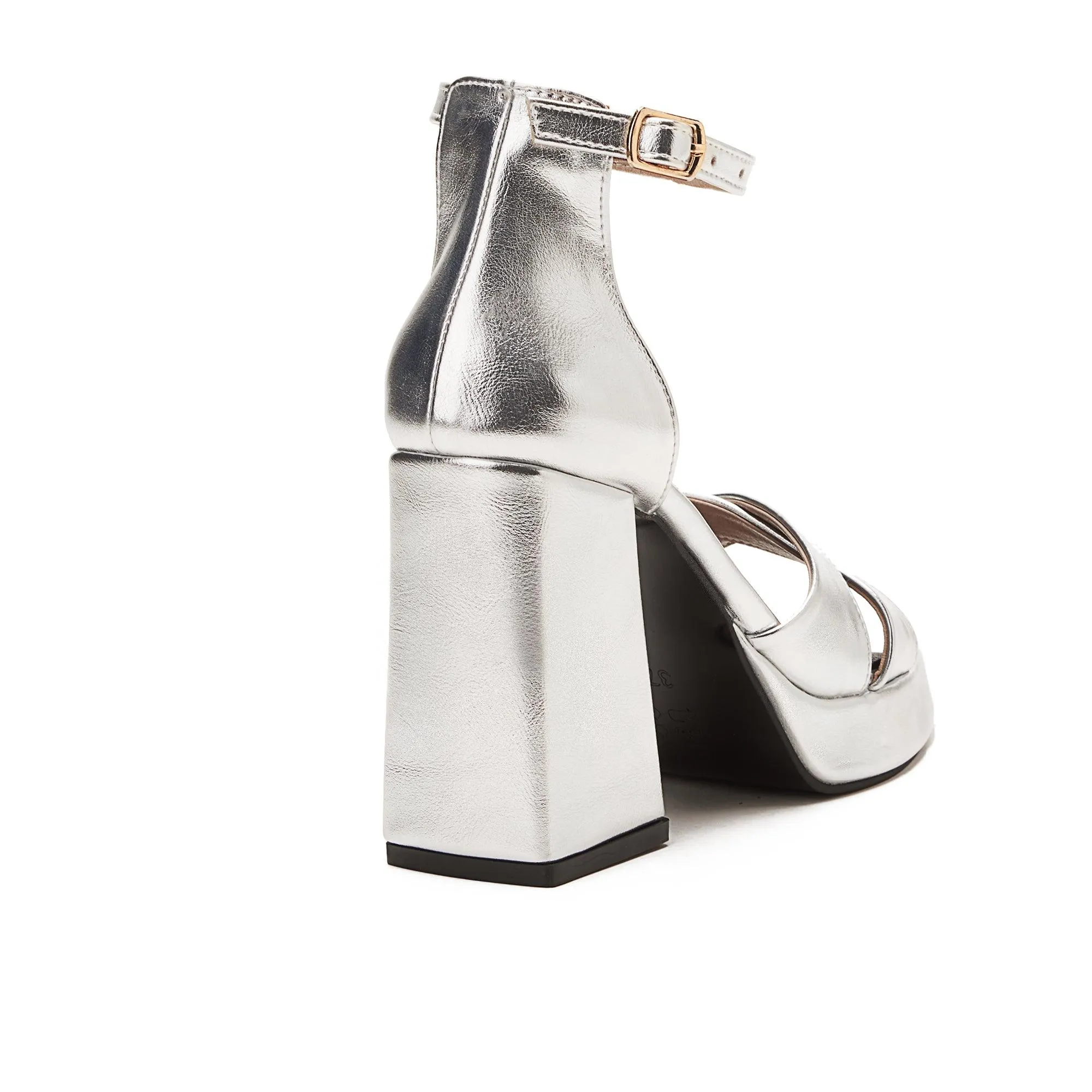 Disco Platform Metallic Heels