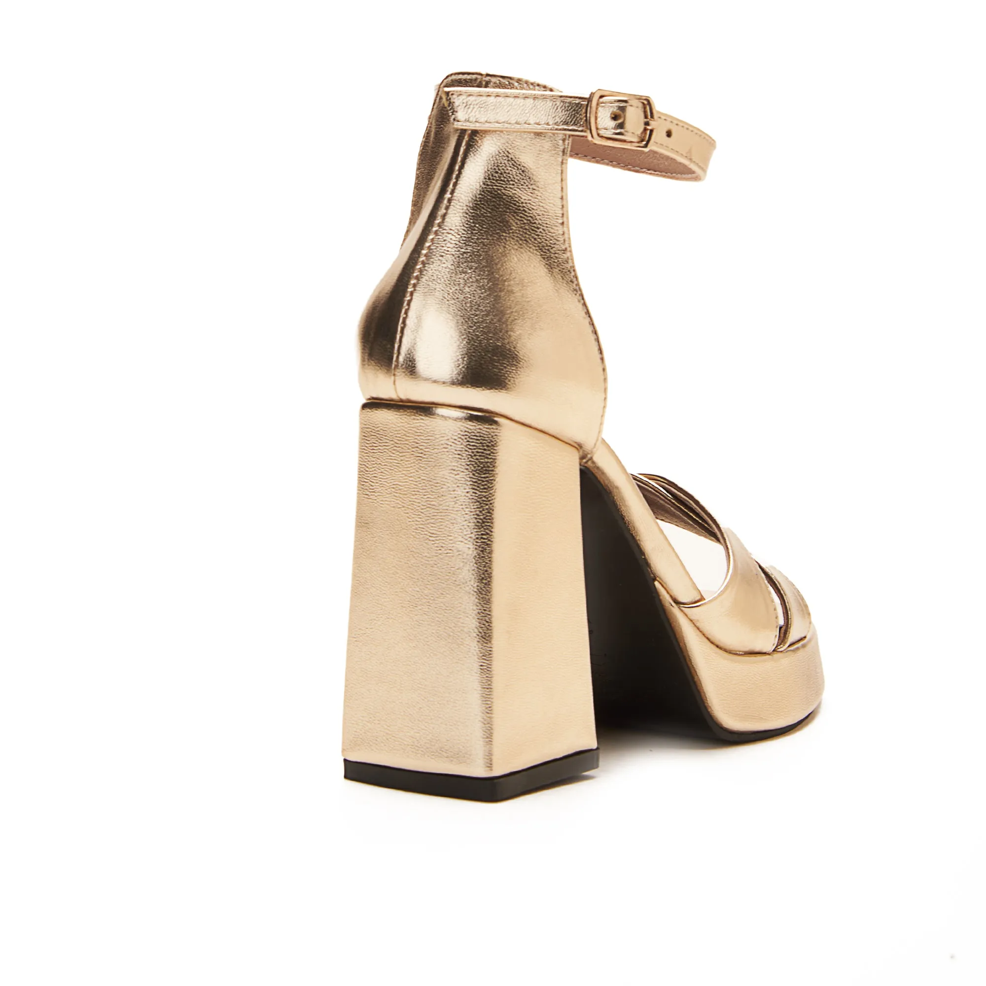 Disco Platform Metallic Heels