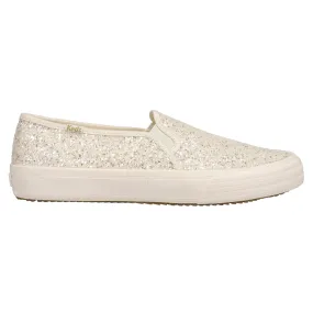 Double Decker Glitter Slip On Sneakers