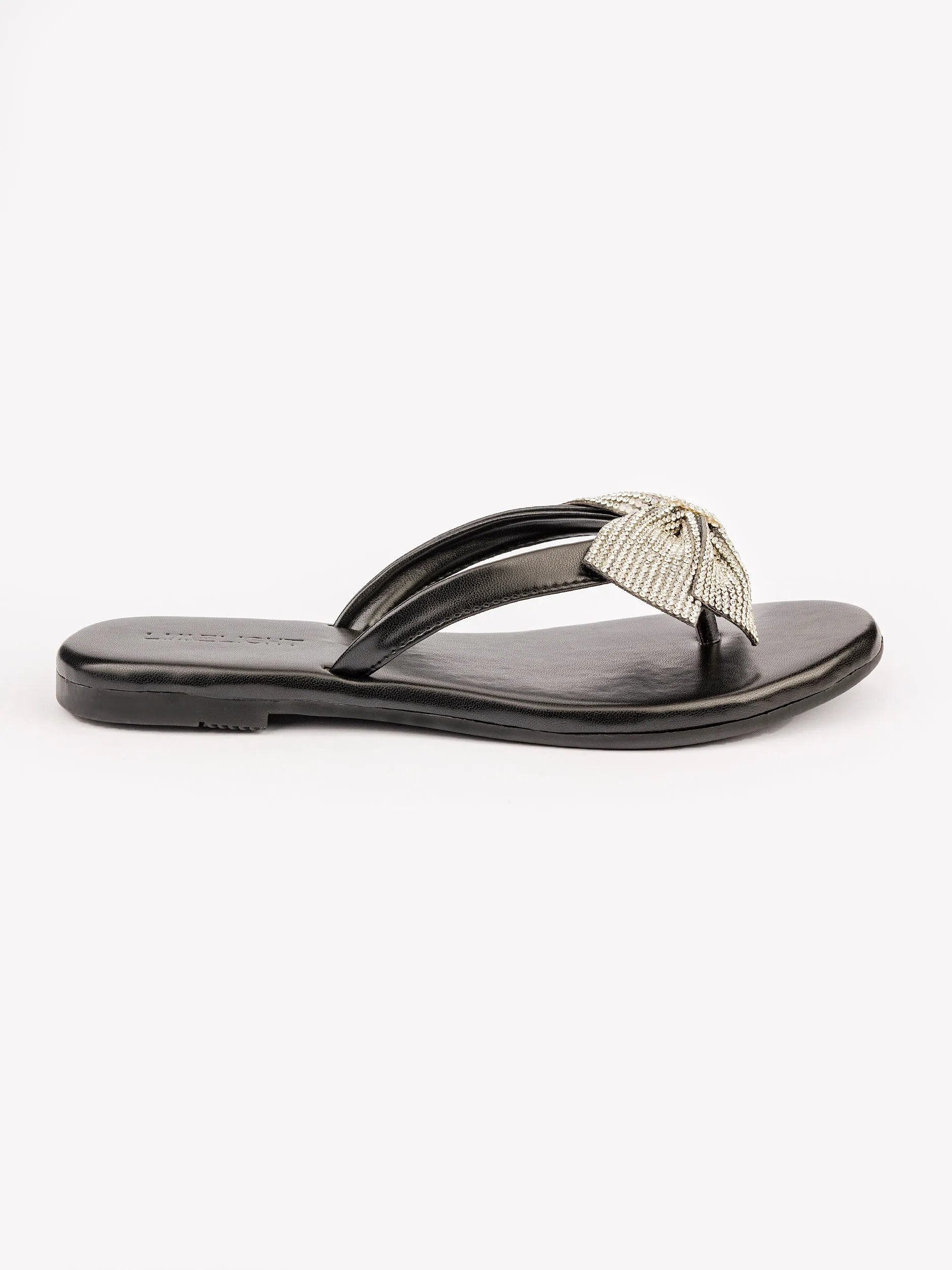 Embellished Bow Flip Flops