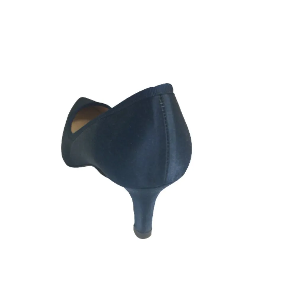 Face Navy Silk Satin Jon Josef Pump