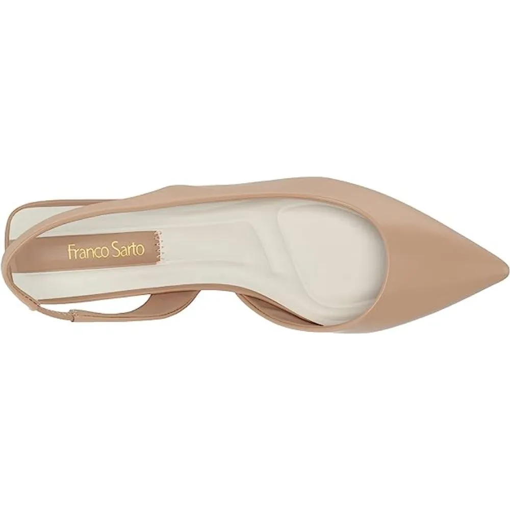 Franco Sarto Women's Tyra Sand Leather Slingback Pump