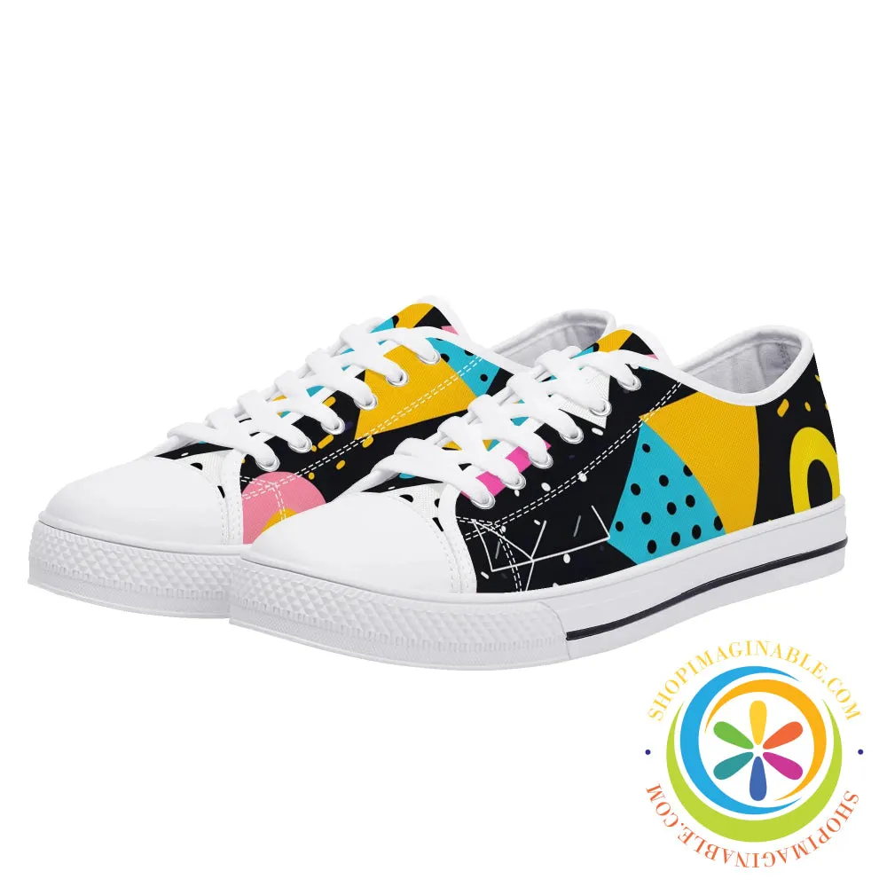 Funky Abstract Pop Ladies Low Top Canvas Shoes
