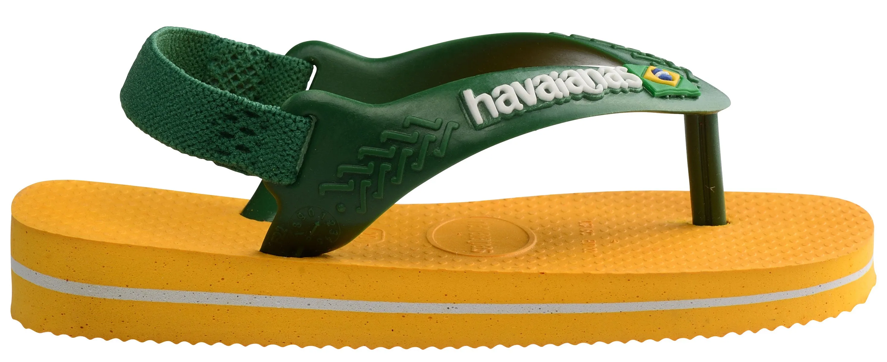 Havaianas Brasil Logo II In Yellow For Toddler