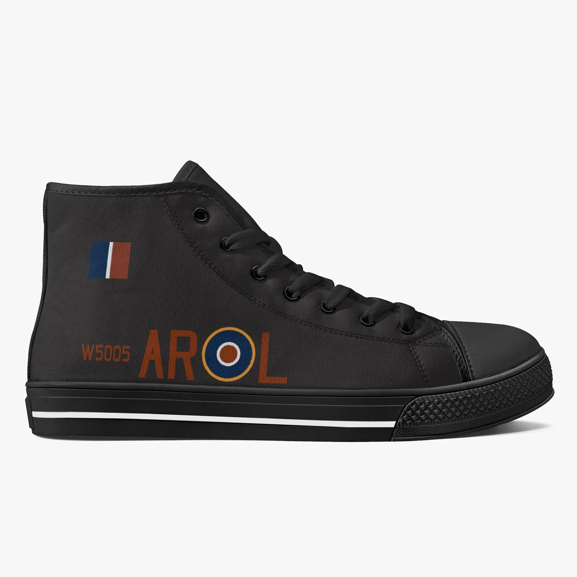 Lancaster "L for Leader" High Top Canvas Shoes  (Black)