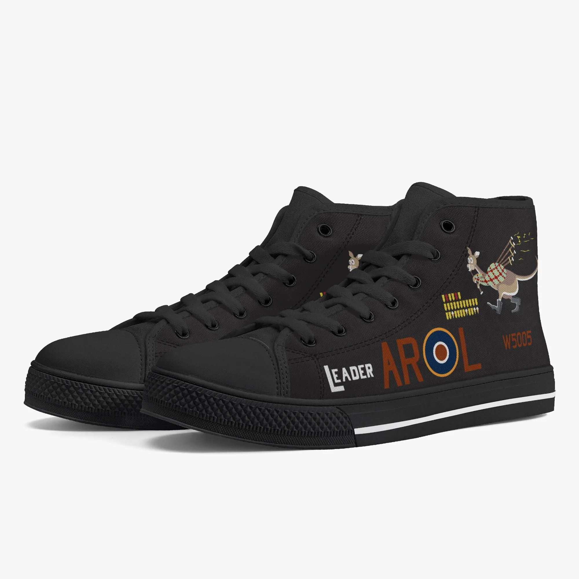 Lancaster "L for Leader" High Top Canvas Shoes  (Black)