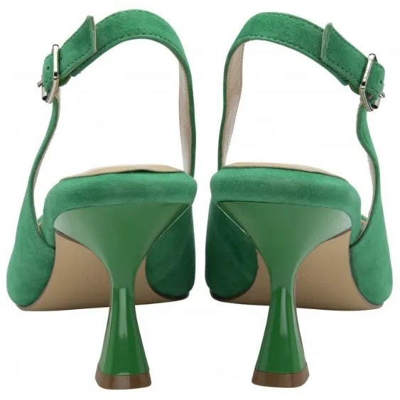 Lotus Delfina Green Suede Kitten Heel Shoe