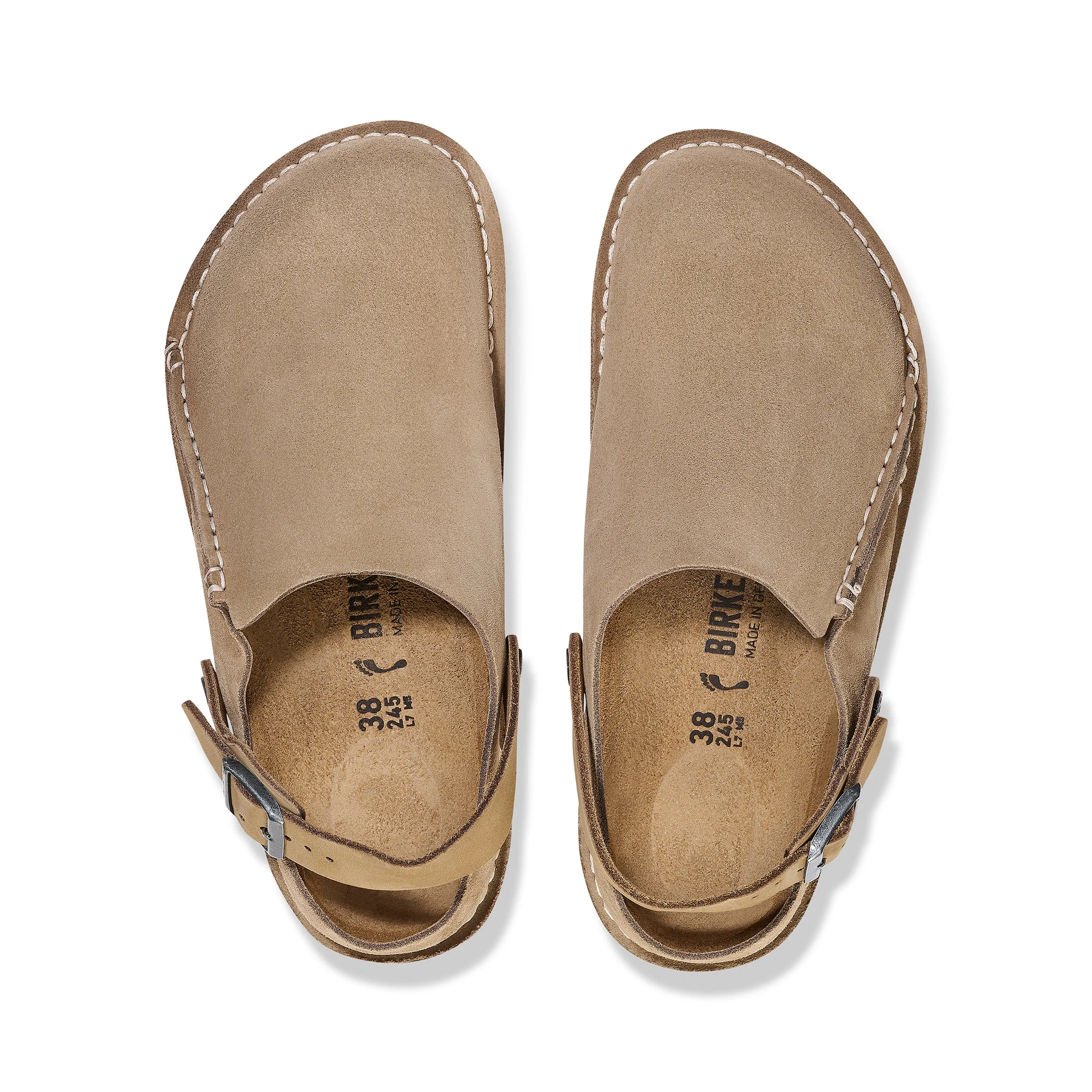Lutry Grey Taupe Suede Leather