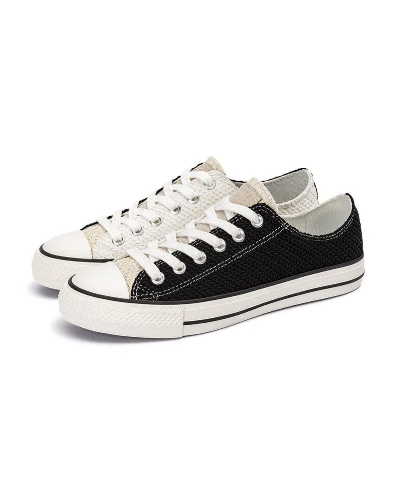 Mandarin Duck Woven Embossed Casual Unisex Canvas Shoes
