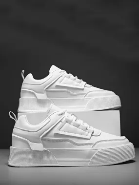 Men Minimalist Lace-up Front Skate Shoes