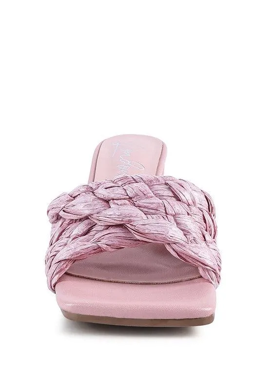 Pout Pro Braided Raffia Block Sandal