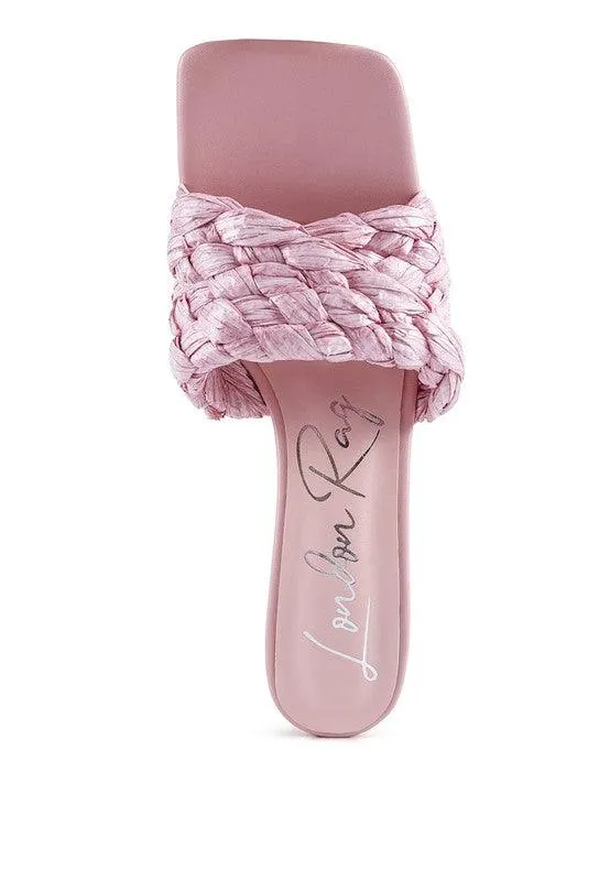 Pout Pro Braided Raffia Block Sandal