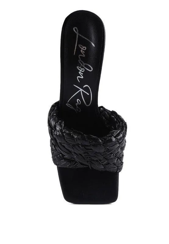 Pout Pro Braided Raffia Block Sandal