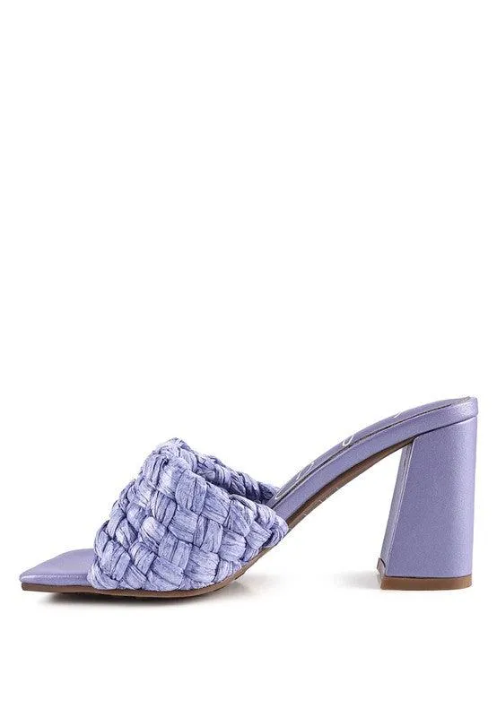 Pout Pro Braided Raffia Block Sandal