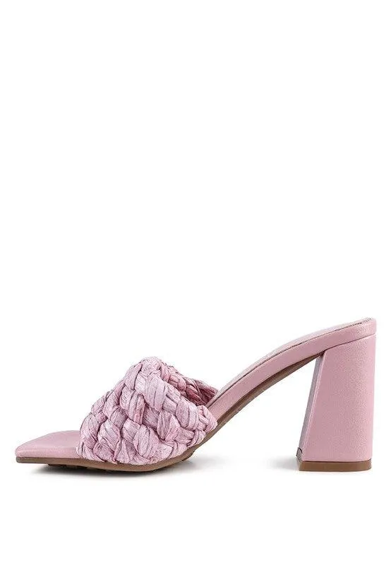 Pout Pro Braided Raffia Block Sandal