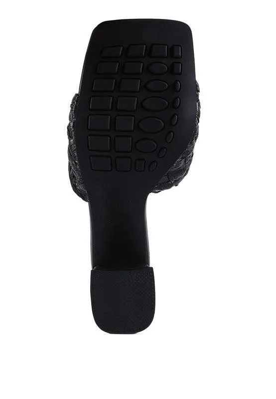 Pout Pro Braided Raffia Block Sandal