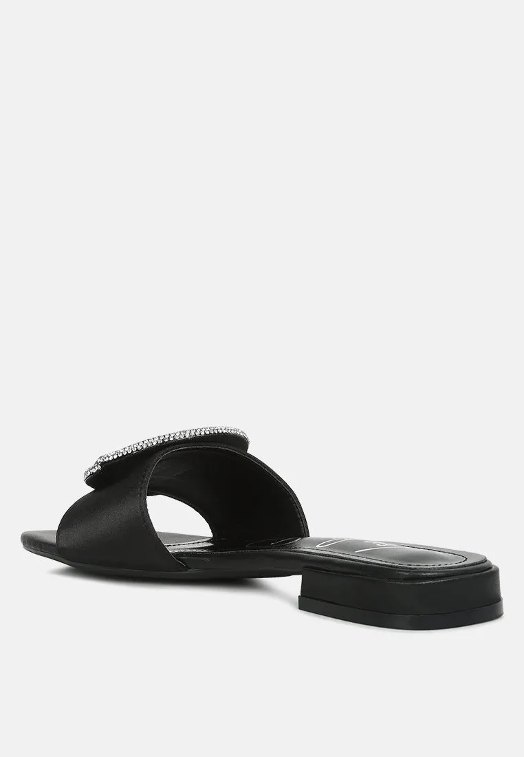 Rhinestones embellished sandals