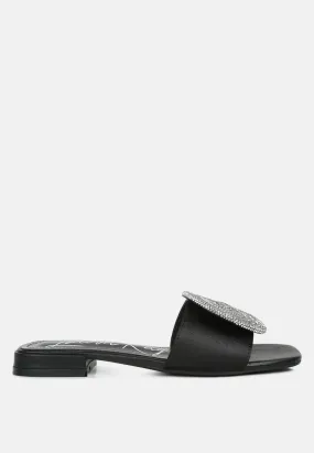 Rhinestones embellished sandals
