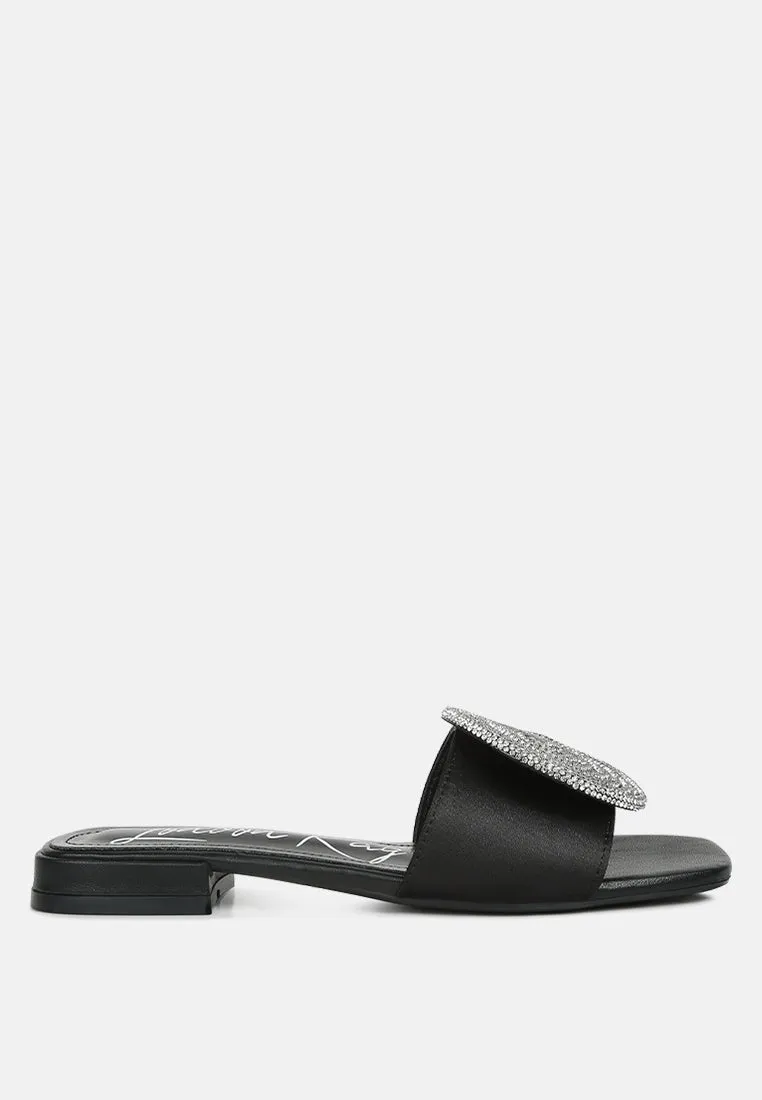 Rhinestones embellished sandals