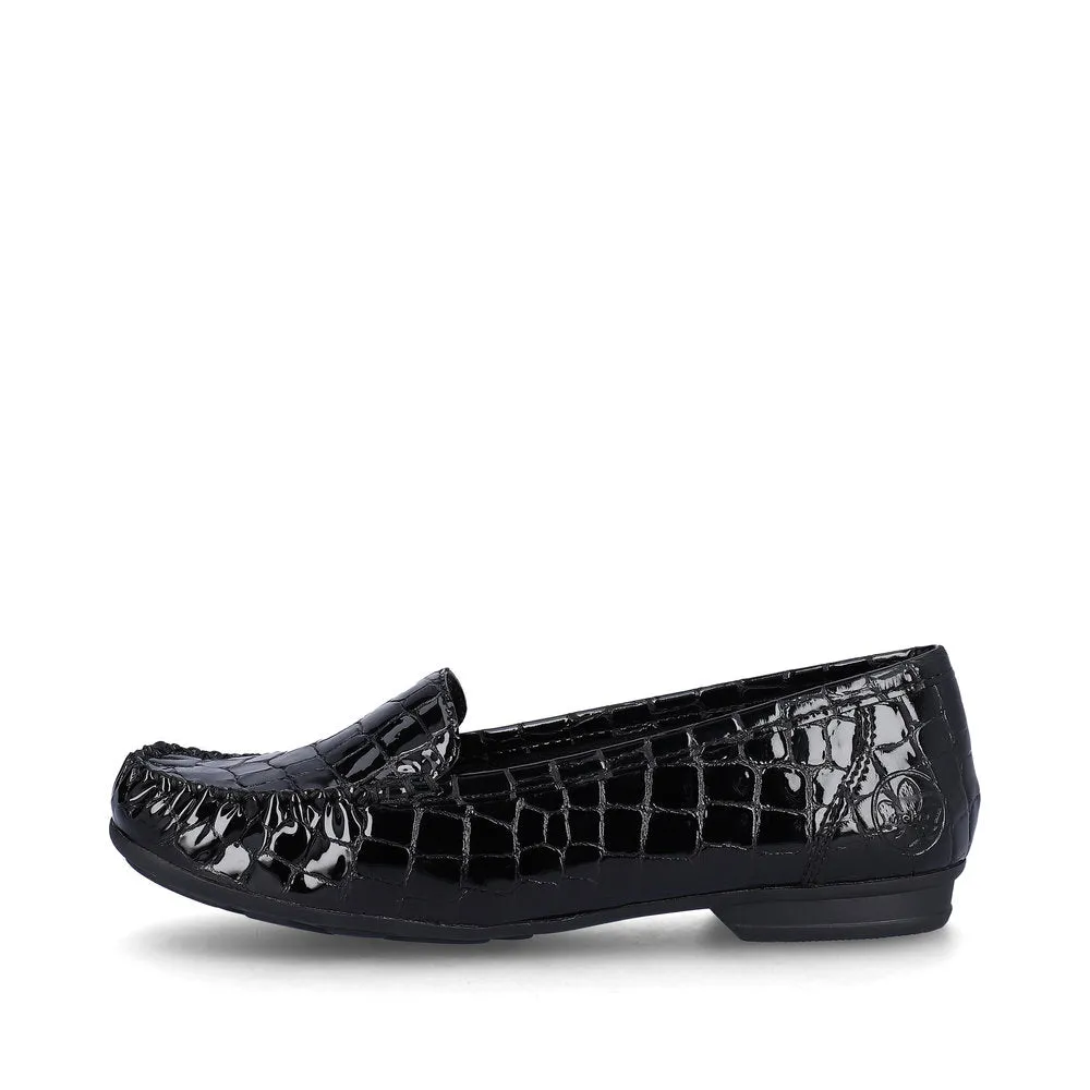 Rieker Ladies Croco Loafer Shoe
