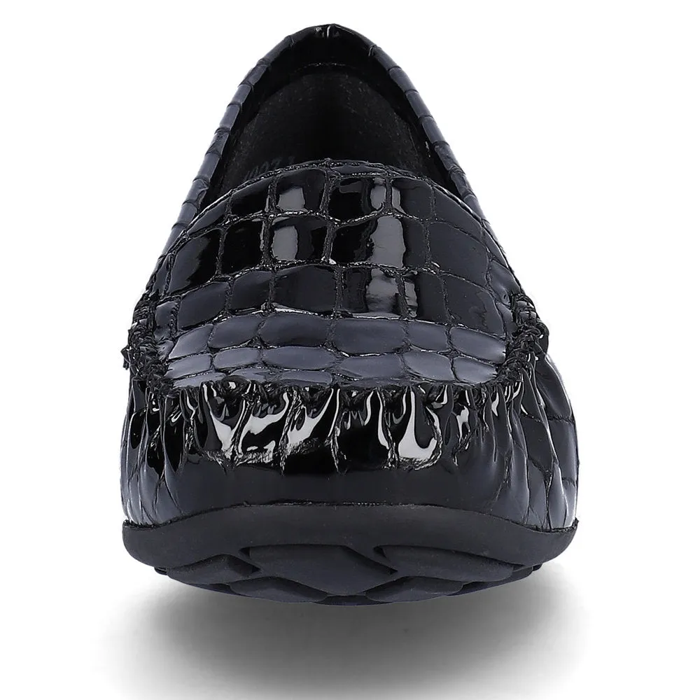 Rieker Ladies Croco Loafer Shoe