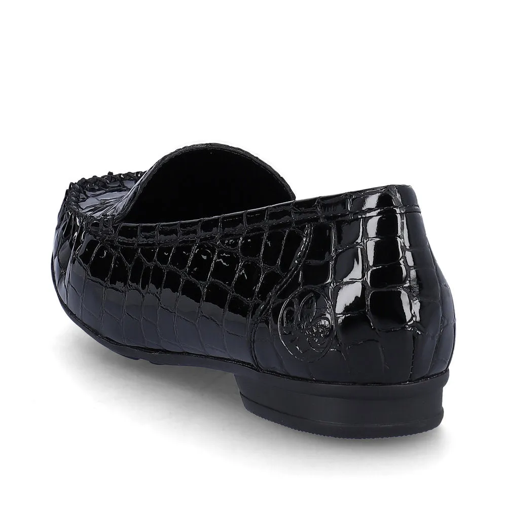 Rieker Ladies Croco Loafer Shoe
